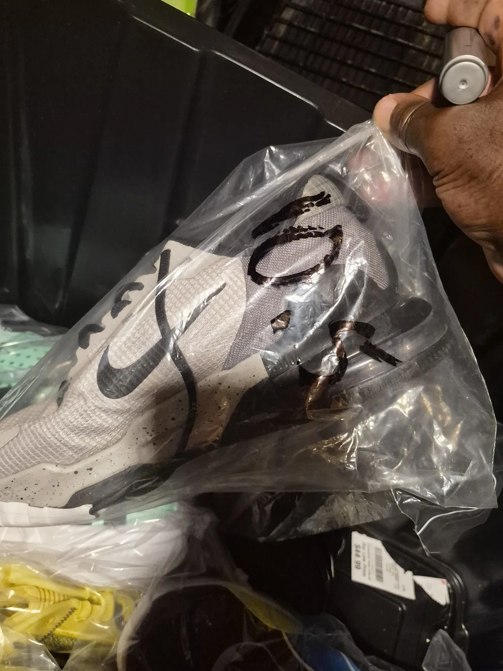 Nike Running Sneakers in Light Gray and Black